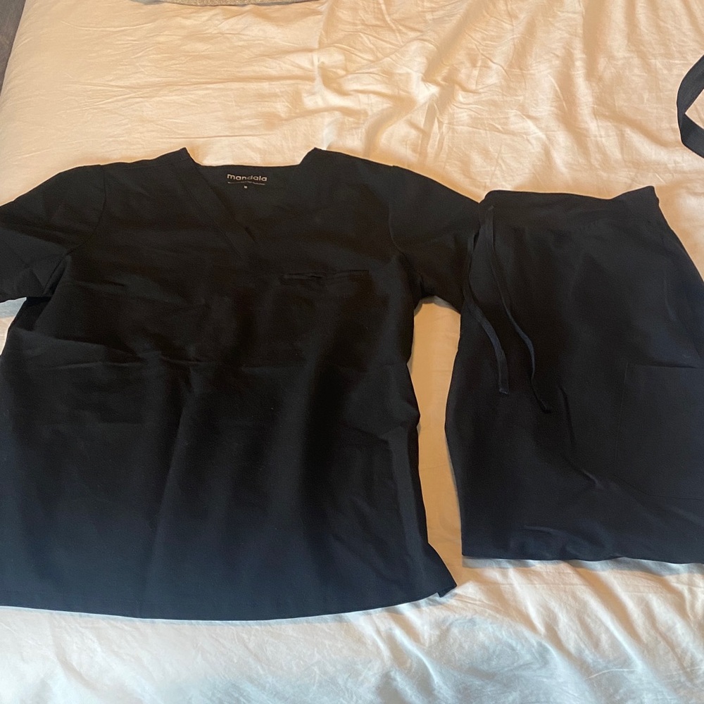 Black Women's Scrub Set by Mandala